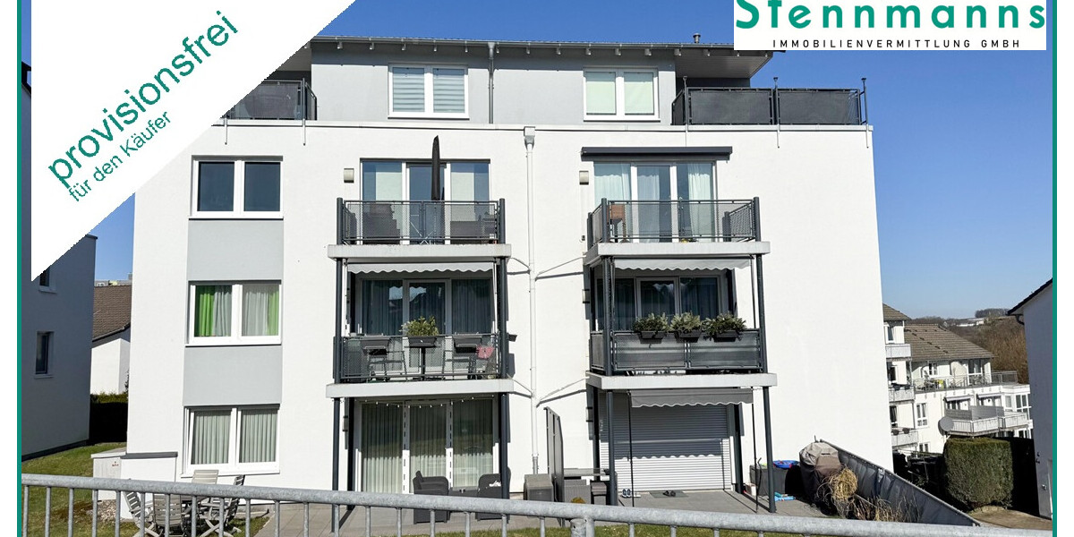 MODERNE EIGENTUMSWOHNUNG MIT TERRASSE, GARTEN U. STELLPLATZ AM STADTZENTRUM VON RADEVORMWALD, PROVIS - Erdgeschoßwohnung Radevormwald | Angebot:25961829