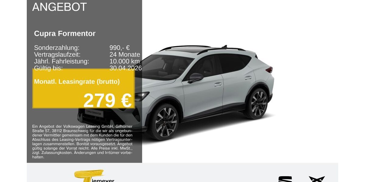 Cupra Formentor 16.074 km 43.840 &euro; Hemer 58675