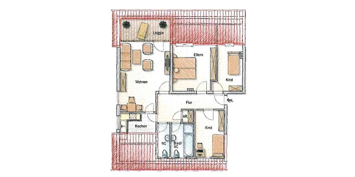 Etagenwohnung Gummersbach Niederseßmar - 4 Zimmer, 100 m&sup2;, 800&euro; | Angebot:26824462