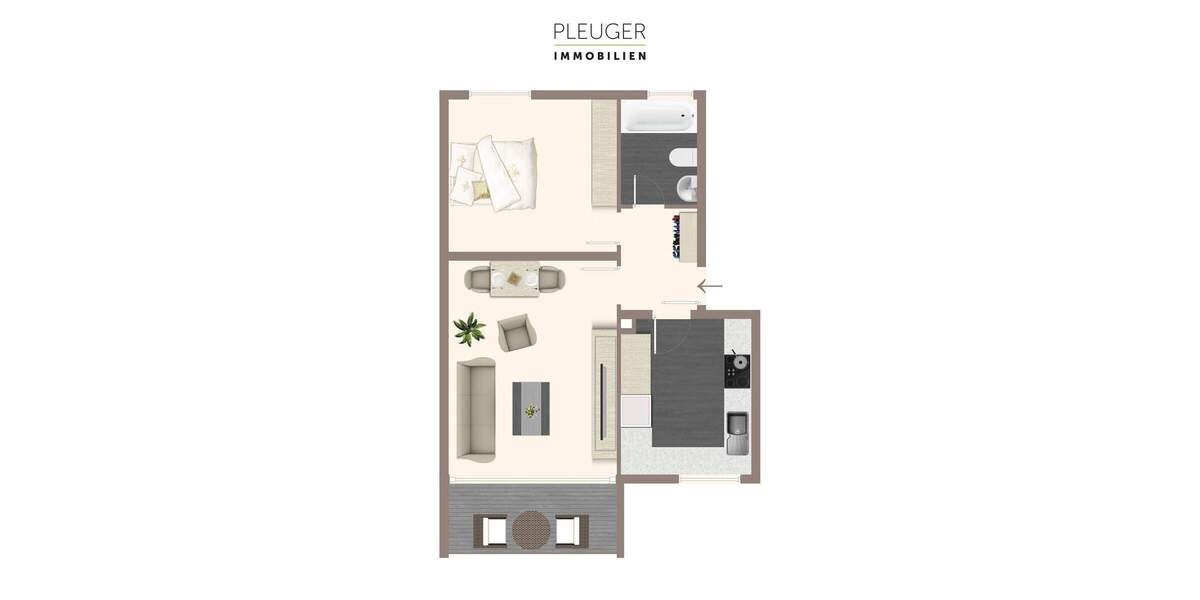 Etagenwohnung Lüdenscheid - 2 Zimmer, 55 m&sup2;, 61.000&euro; | Angebot:25778983