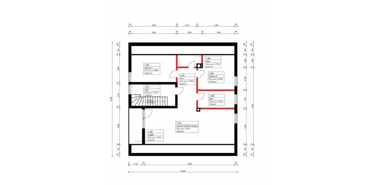 Dachgeschoßwohnung Lüdenscheid Othlinghausen - 3 Zimmer, 104 m&sup2;, 800&euro; | Angebot:26692010