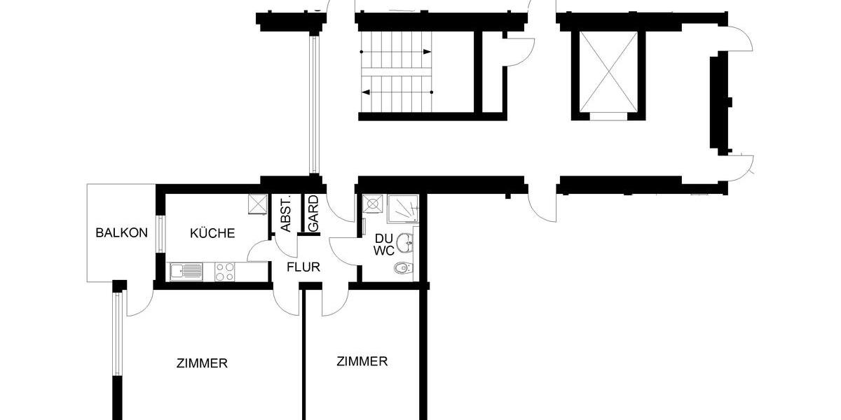 Etagenwohnung Hagen Hagen-Mitte - 2 Zimmer, 60 m&sup2;, 449&euro; | Angebot:25999755