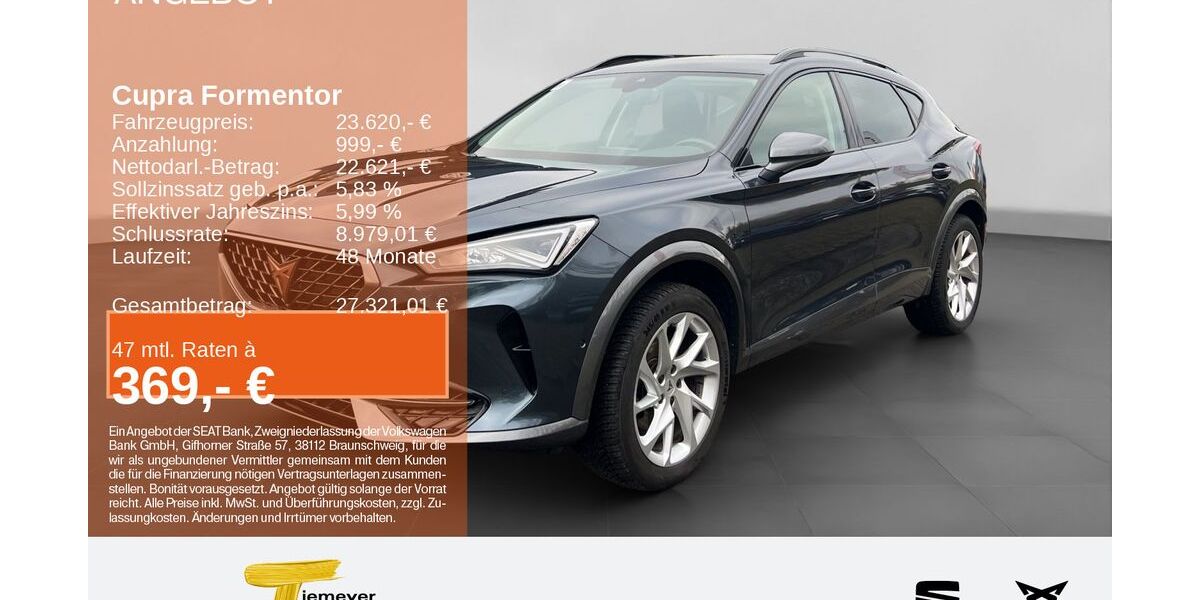 Cupra Formentor 21.579 km 22.920 &euro; Hemer 58675