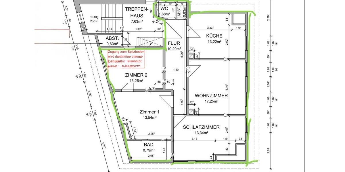 Dachgeschoßwohnung Meinerzhagen - 2 Zimmer, 73 m&sup2;, 615&euro; | Angebot:25714435