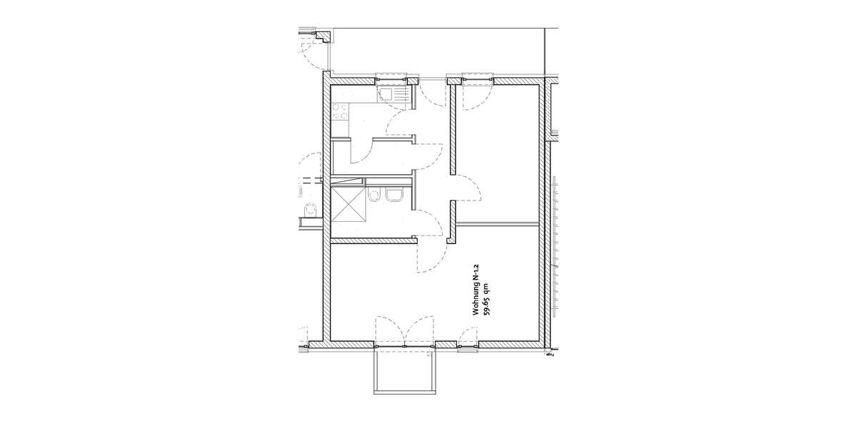 Etagenwohnung Ennepetal - 2 Zimmer, 61 m&sup2;, 500&euro; | Angebot:26781376