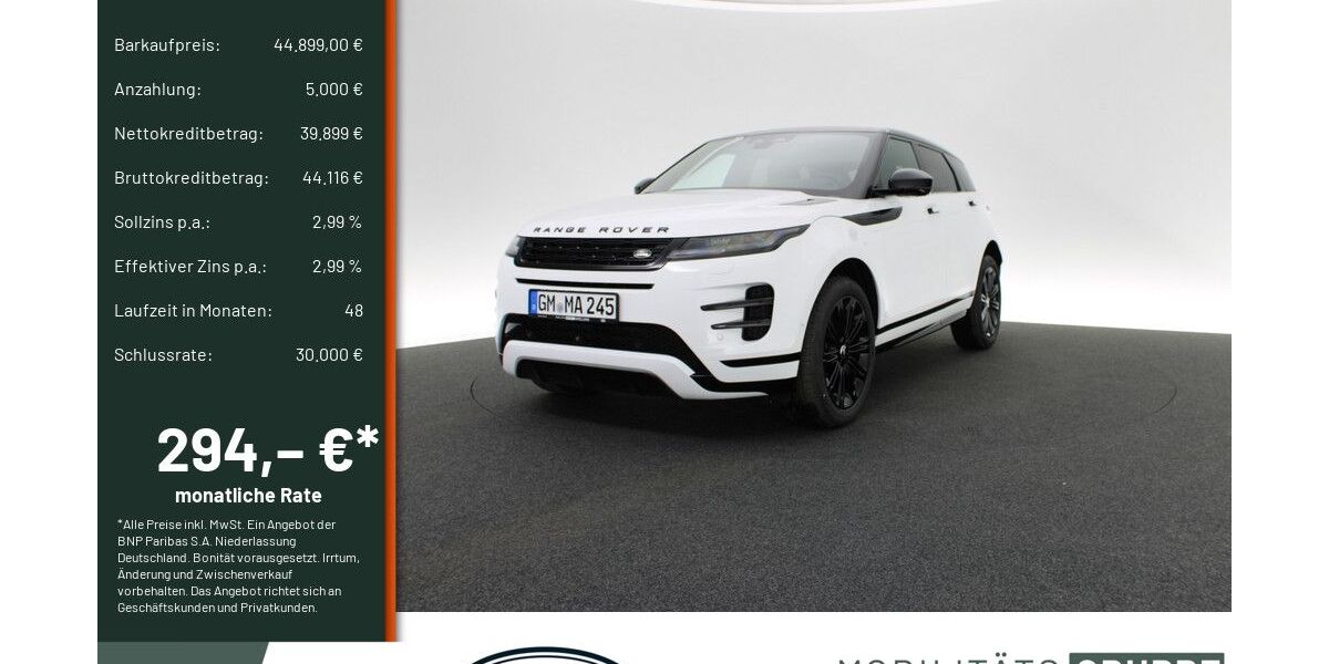 Land Rover Range Rover Evoque 1.785 km 43.900 &euro; Engelskirchen 51766