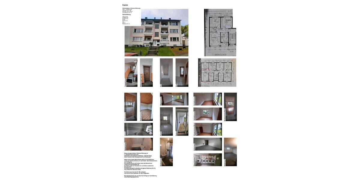 Etagenwohnung Sundern (Sauerland) - 3 Zimmer, 61 m&sup2;, 350&euro; | Angebot:26316634