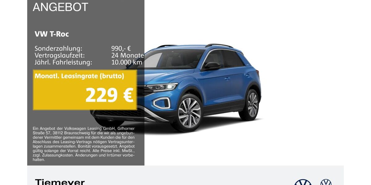 VW T-Roc 15.361 km 27.780 &euro; Plettenberg 58840