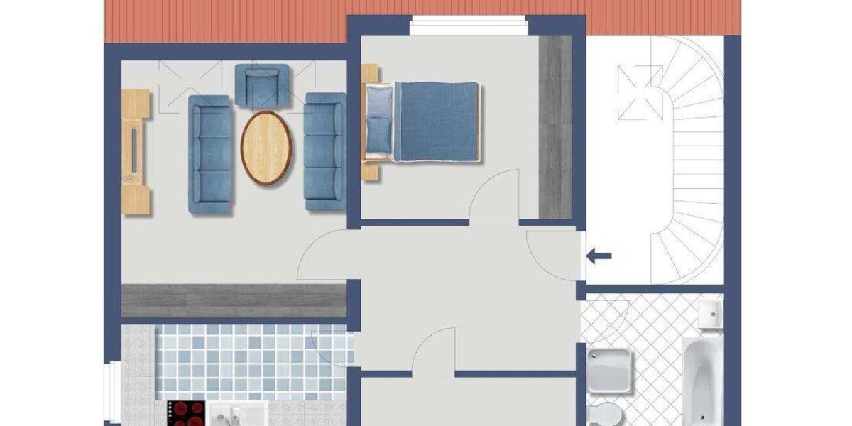 Dachgeschoßwohnung Lüdenscheid Staberg - 2 Zimmer, 58 m&sup2;, 425&euro; | Angebot:26622632