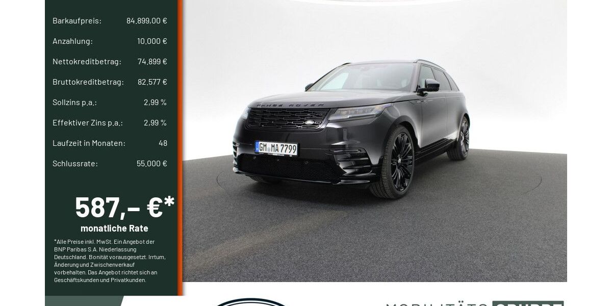 Land Rover Range Rover Velar 13.000 km 84.899 &euro; Engelskirchen 51766