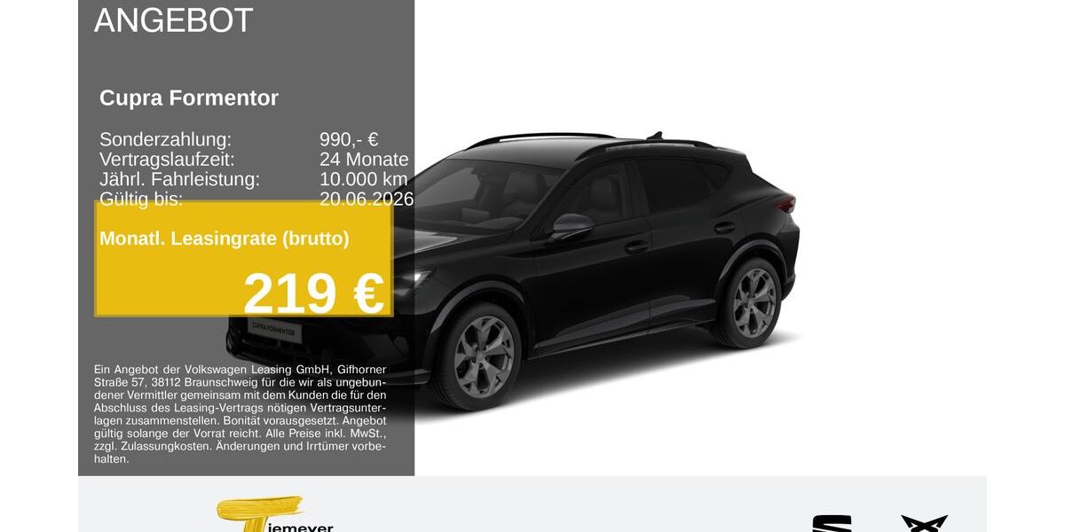 Cupra Formentor 15.981 km 32.720 &euro; Hemer 58675