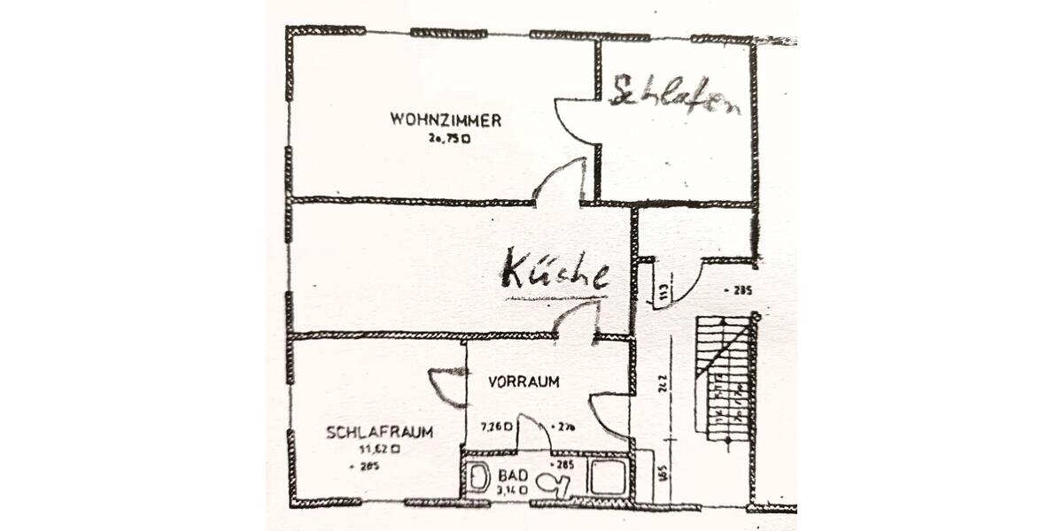 Etagenwohnung Balve - 3 Zimmer, 74 m&sup2;, 587&euro; | Angebot:24217569
