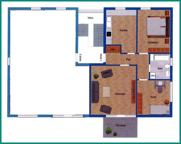 MODERNE EIGENTUMSWOHNUNG MIT TERRASSE, GARTEN U. STELLPLATZ AM STADTZENTRUM VON RADEVORMWALD, PROVIS - Erdgeschoßwohnung Radevormwald | Angebot:25961829