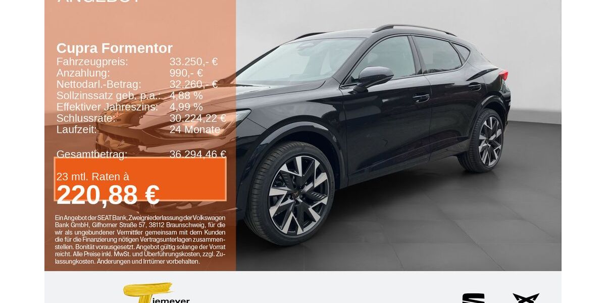 Cupra Formentor 1.499 km 33.250 &euro; Plettenberg 58840