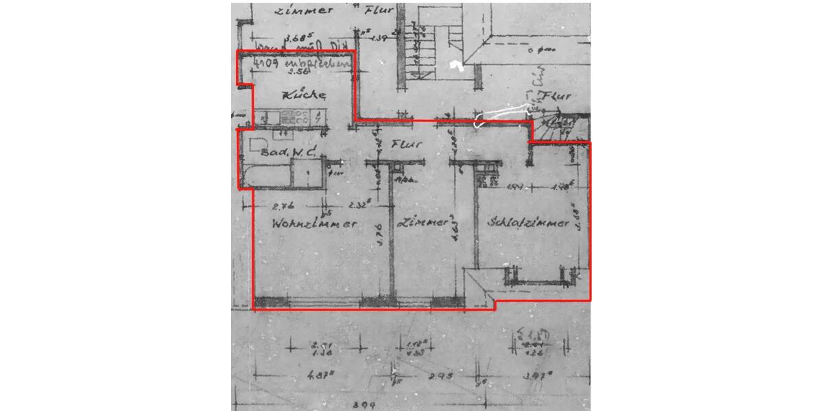 Etagenwohnung Hagen Hohenlimburg - 3 Zimmer, 70 m&sup2;, 850&euro; | Angebot:25420597