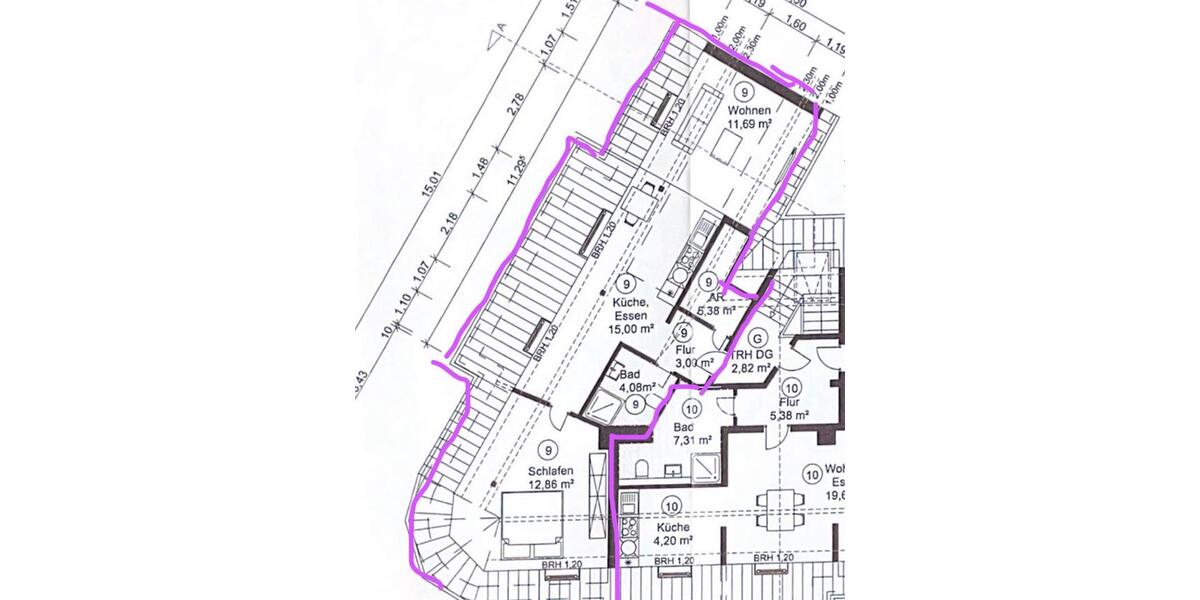 Dachgeschoßwohnung Hagen Hagen-Mitte - 2 Zimmer, 52 m&sup2;, 520&euro; | Angebot:26403793