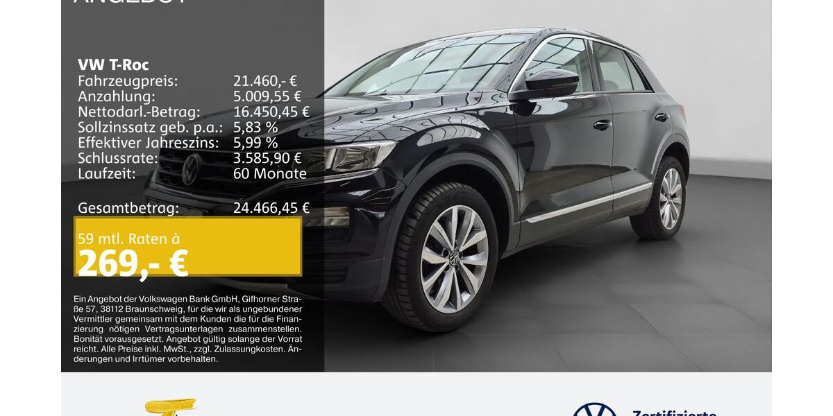 VW T-Roc 84.797 km 21.460 &euro; Lüdenscheid 58507