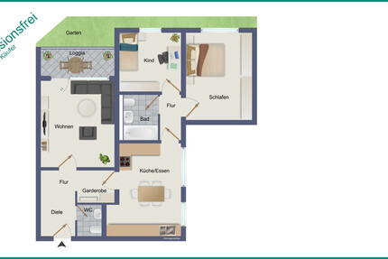HÜBSCHE 3-ZIMMER-EIGENTUMSWOHNUNG MIT TOLLEM ZUSCHNITT UND BALKON IN RADEVORMWALD - Wohnung Radevormwald | Angebot:26645710