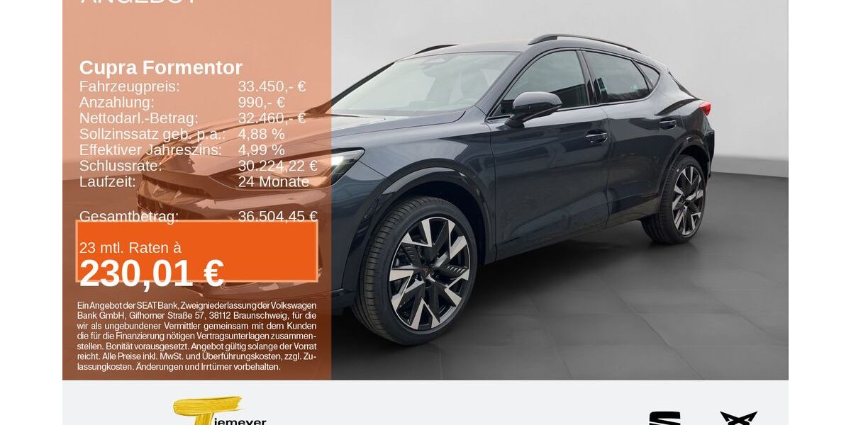 Cupra Formentor 1.499 km 33.210 &euro; Plettenberg 58840