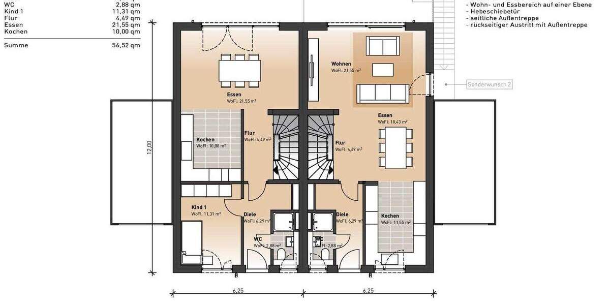 Doppelhaushälfte Ennepetal Homberge - 4 Zimmer, 150 m&sup2;, 565.000&euro; | Angebot:25668449