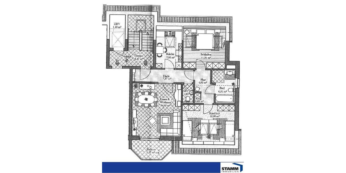 Dachgeschoßwohnung Hemer - 3 Zimmer, 78 m&sup2;, 437&euro; | Angebot:20747555