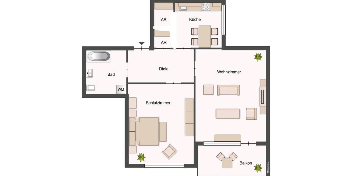 Etagenwohnung Gummersbach Hepel - 2 Zimmer, 71 m&sup2;, 145.000&euro; | Angebot:25721373