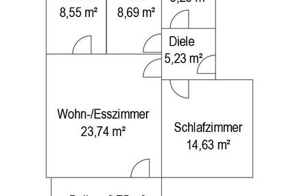 Wohnung Gummersbach Berstig Süd - 2 Zimmer, 65 m&sup2;, 490&euro; | Angebot:25382885