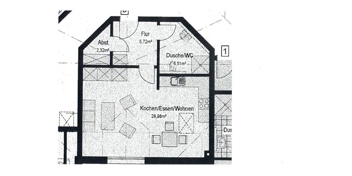 Dachgeschoßwohnung Reichshof - 1 Zimmer, 44 m&sup2;, 450&euro; | Angebot:26233275