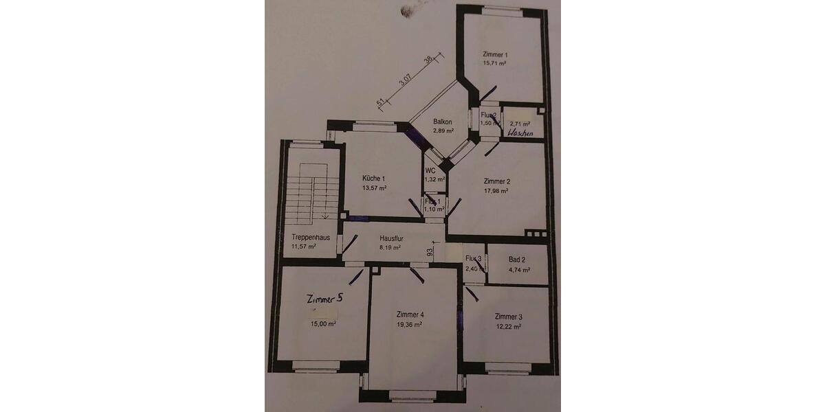 Etagenwohnung Hagen Hagen-Mitte - 5 Zimmer, 118 m&sup2;, 700&euro; | Angebot:26689276