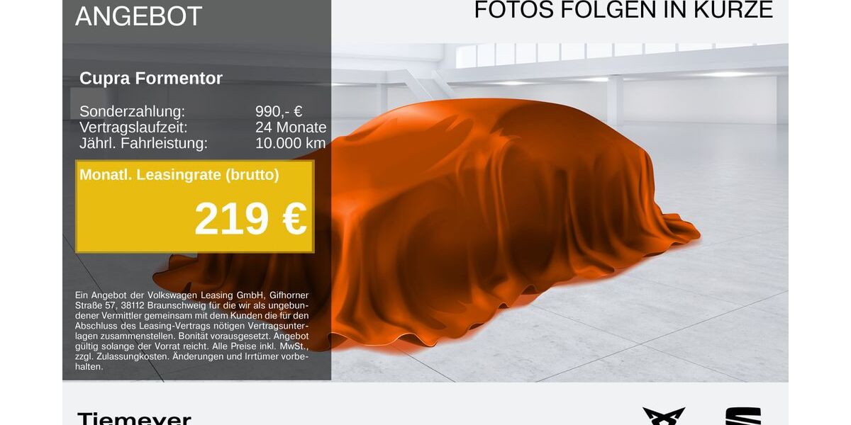Cupra Formentor 20.058 km 33.970 &euro; Lüdenscheid 58513