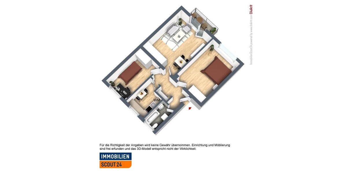 Etagenwohnung Plettenberg - 3 Zimmer, 67 m&sup2;, 399&euro; | Angebot:22355636