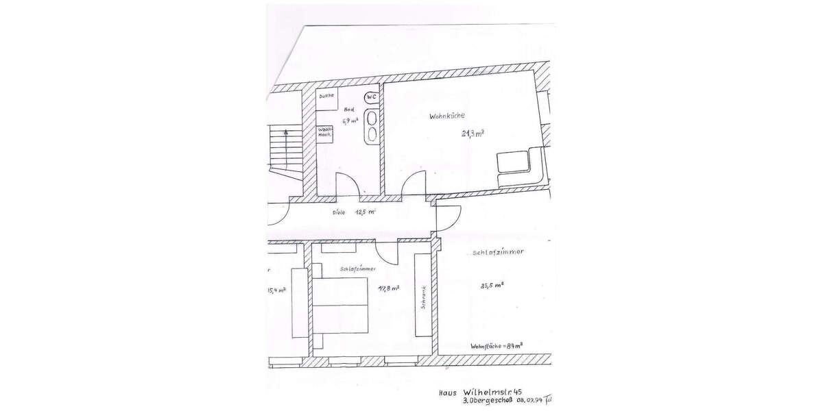Etagenwohnung Lüdenscheid Staberg - 2 Zimmer, 84 m&sup2;, 670&euro; | Angebot:26487382