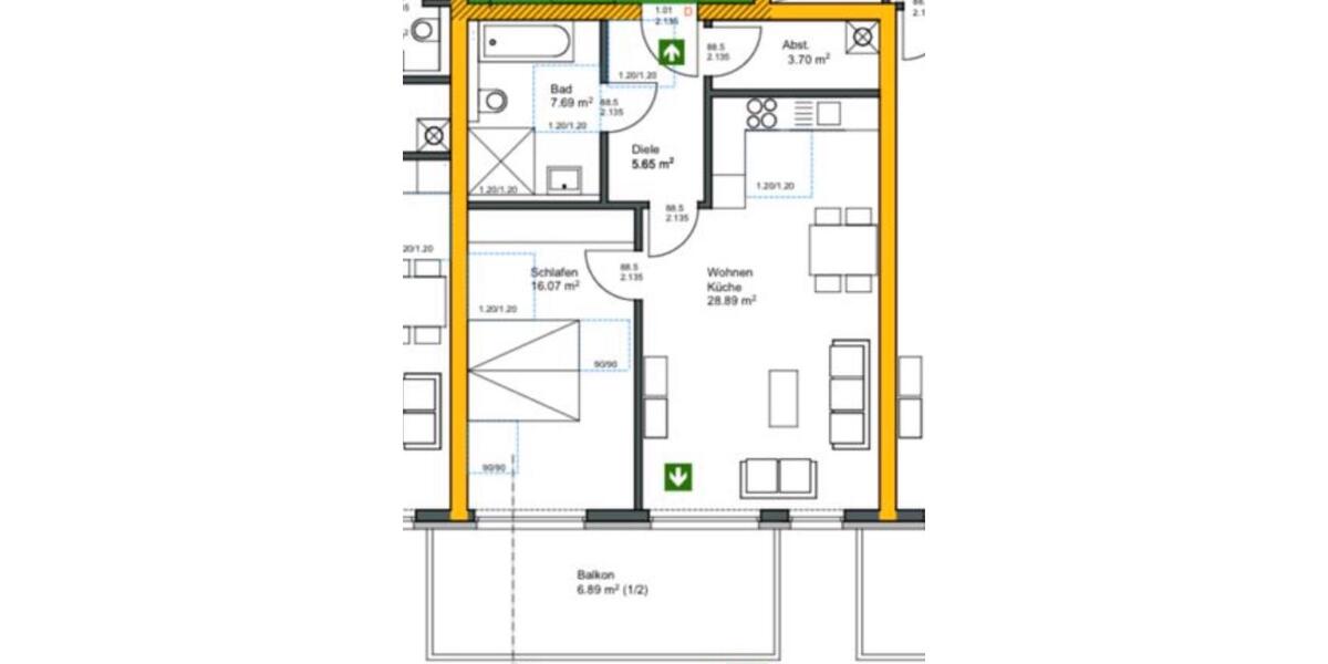 Etagenwohnung Lüdenscheid - 2 Zimmer, 70 m&sup2;, 850&euro; | Angebot:26441338