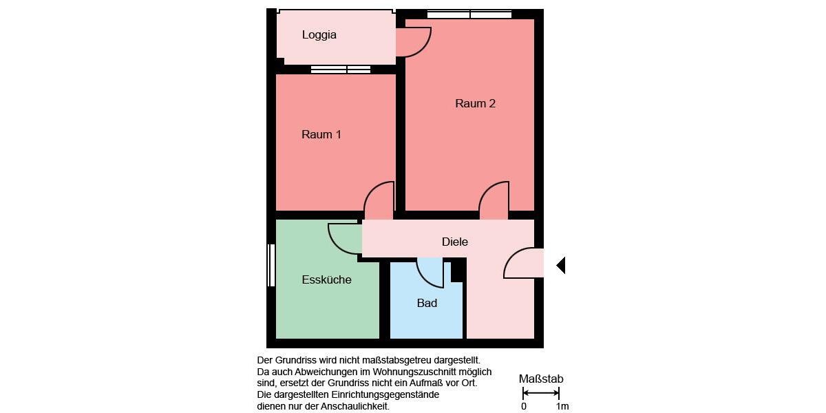 Etagenwohnung Menden (Sauerland) Bösperde - 2 Zimmer, 61 m&sup2;, 319&euro; | Angebot:26302212