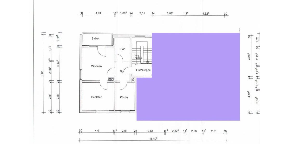 Etagenwohnung Kierspe - 2 Zimmer, 52 m&sup2;, 139.000&euro; | Angebot:26524628
