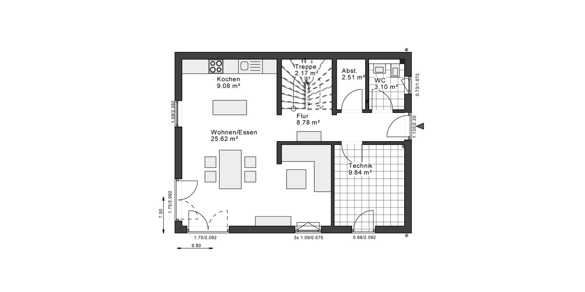 Einfamilienhaus Engelskirchen - 3 Zimmer, 120 m&sup2;, 1.500&euro; | Angebot:24524781