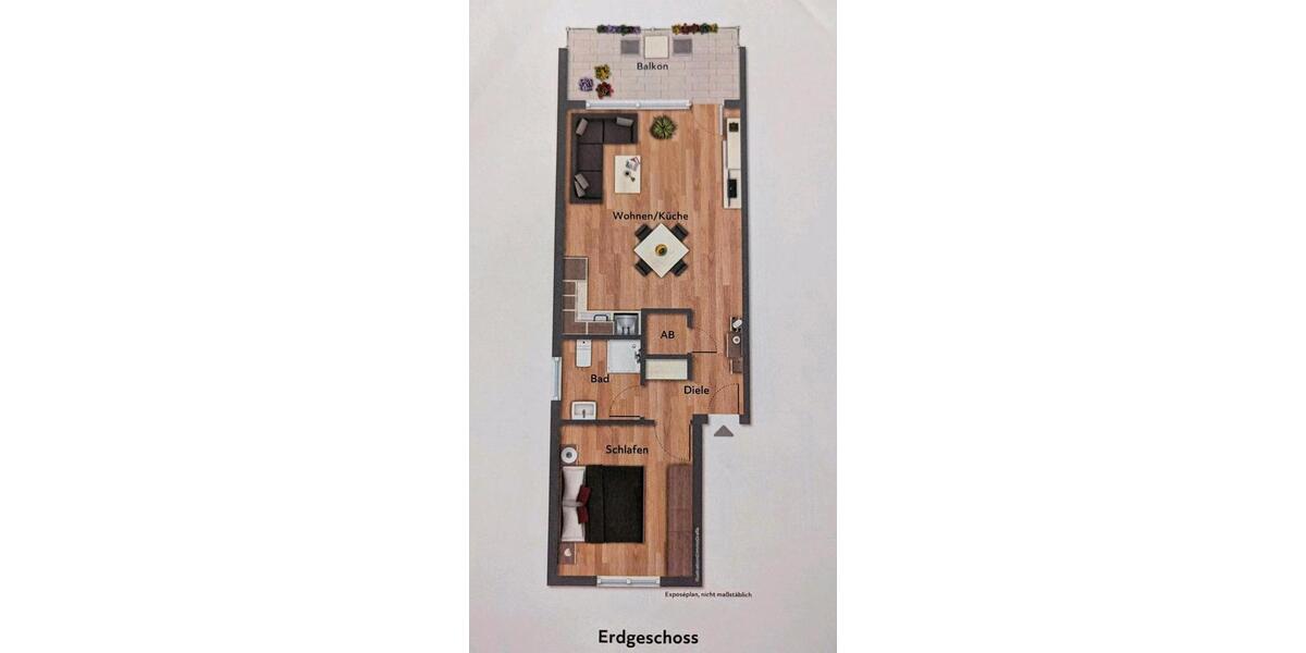 Erdgeschoßwohnung Olpe - 2 Zimmer, 55 m&sup2;, 920&euro; | Angebot:25976792