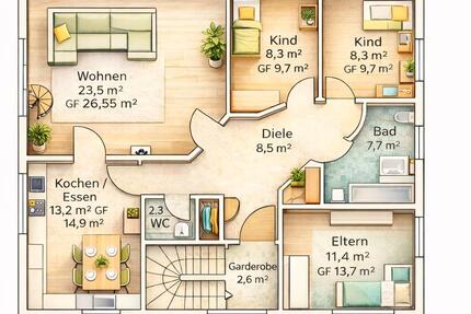 Wohnung Olpe - 4 Zimmer, 94 m&sup2;, 750&euro; | Angebot:25448259