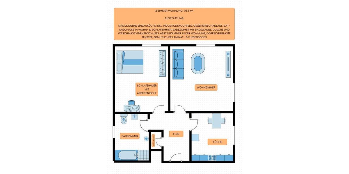 Etagenwohnung Reichshof - 2 Zimmer, 77 m&sup2;, 700&euro; | Angebot:26253420
