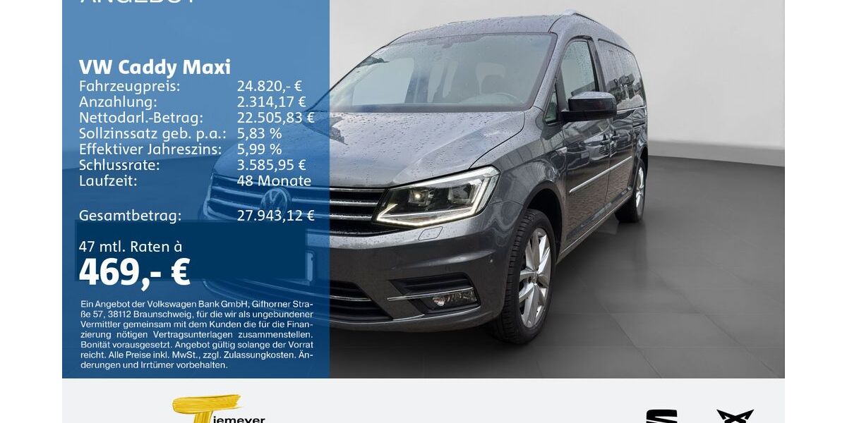 VW Caddy Maxi 111.205 km 24.820 &euro; Lüdenscheid 58513