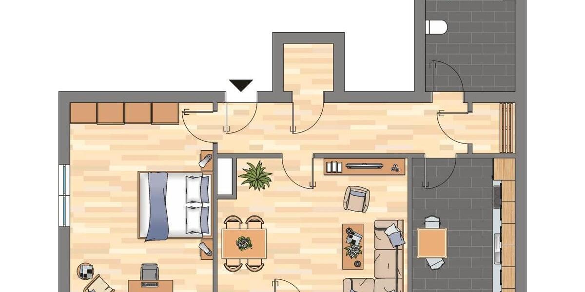 Etagenwohnung Hagen Hohenlimburg - 2.5 Zimmer, 71 m&sup2;, 509&euro; | Angebot:24818243