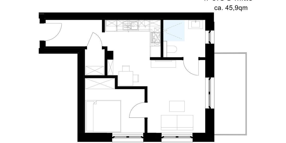 Etagenwohnung Olpe - 1 Zimmer, 40 m&sup2;, 584&euro; | Angebot:24877987